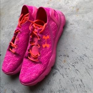 kids pink under armour shoes